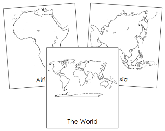 3-Part Continent Cards - Montessori Print Shop Geography