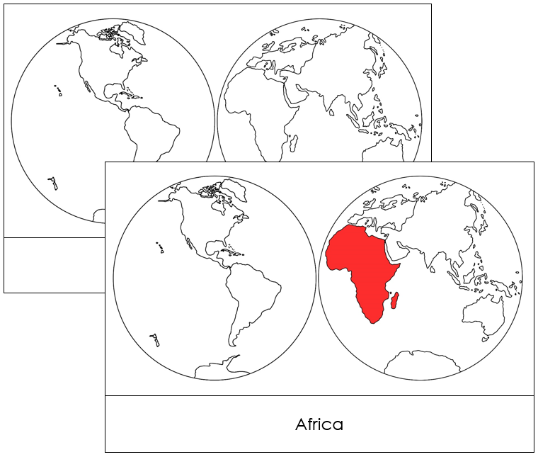 Continents by Hemisphere - Montessori Print Shop