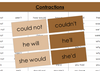 Contractions Matching Cards & Control Chart - Montessori Print Shop grammar materials