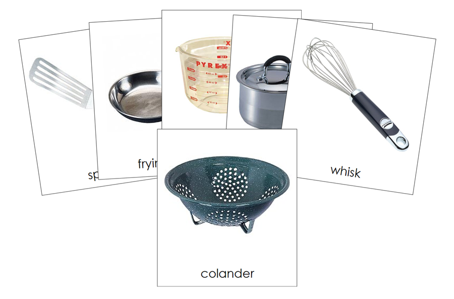 Types of Cookware Items 3-Part Cards - Montessori Print Shop Digital Download