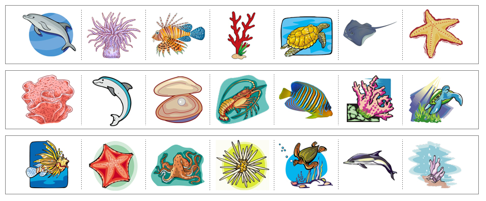 Coral Reef Cutting Work - Montessori Print Shop Digital Download Preschool Scissor Practice