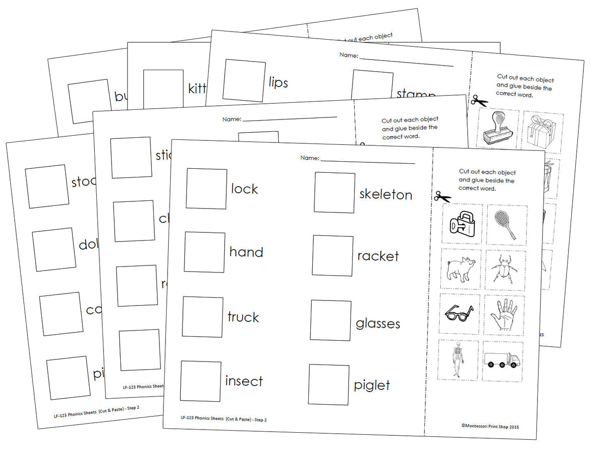 Phonetic Cut & Paste Step 2 - Montessori Print Shop