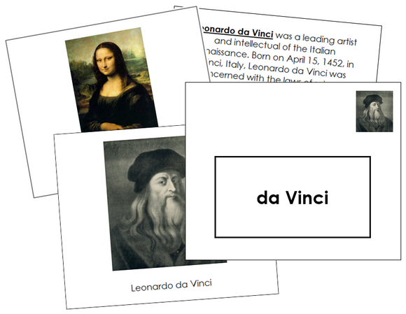 Leonardo da Vinci Art Book - montessori art materials