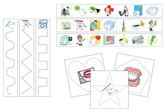 Dental Cutting Work - Preschool Activity by Montessori Print Shop