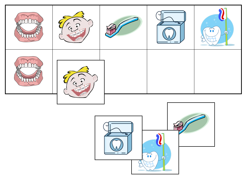 Dental Match-Up & Memory Game - Montessori Print Shop preschool activity