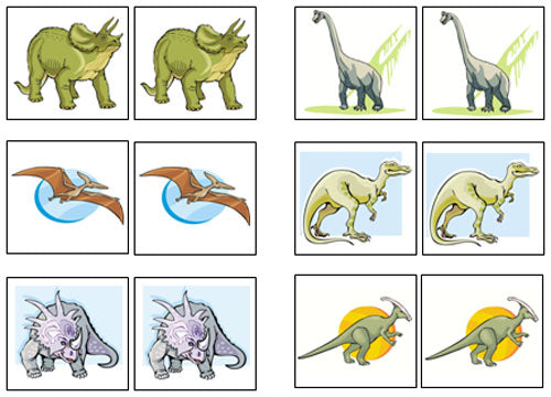 Dinosaur Match-Up & Memory Game - Montessori Print Shop Digital Download