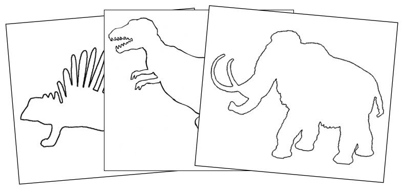 dinosaur cutting and pin punching - Montessori Print Shop Digital Download preschool pin poke