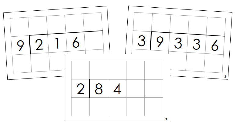 Montessori Division Command Cards - Montessori Print Shop Digital Download