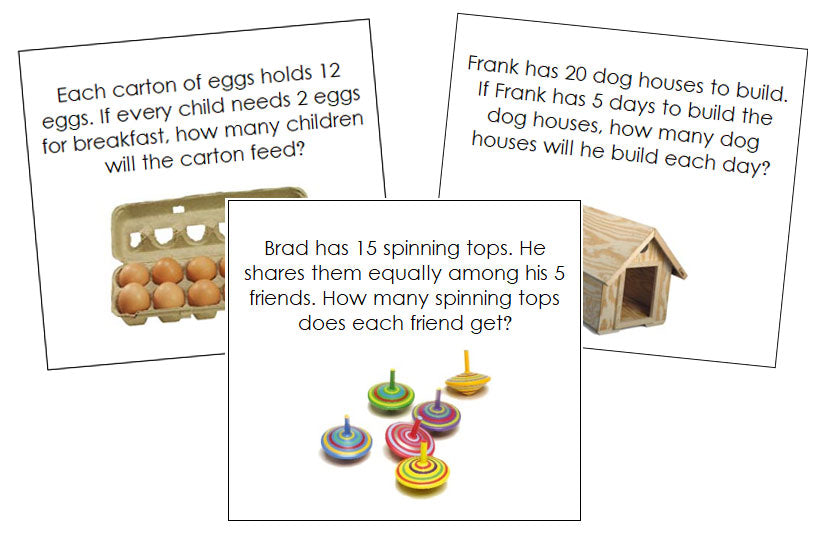 Division Word Problems - Montessori Print Shop Digital Download