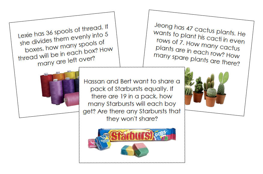 Division Word Problems Set 2 - Montessori Print Shop