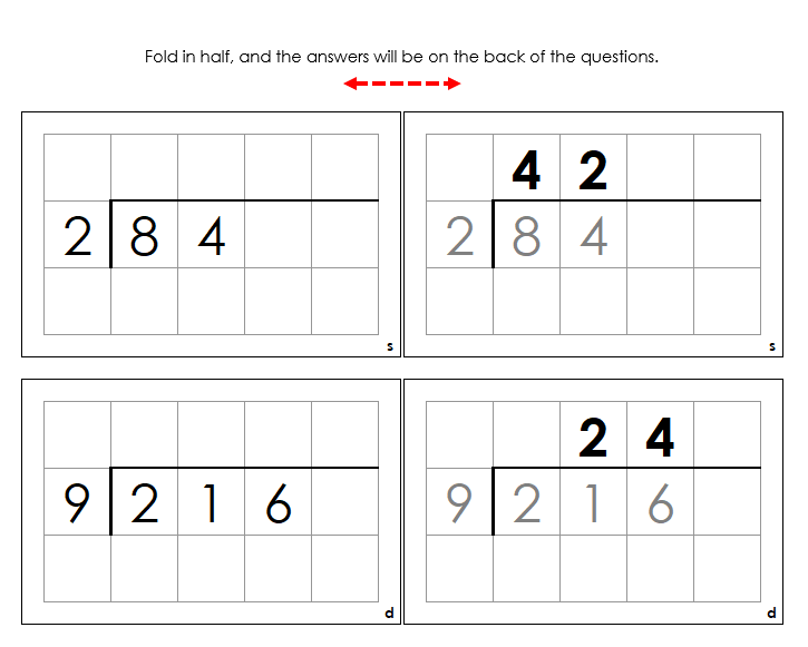 Division Command Cards - Montessori Print Shop