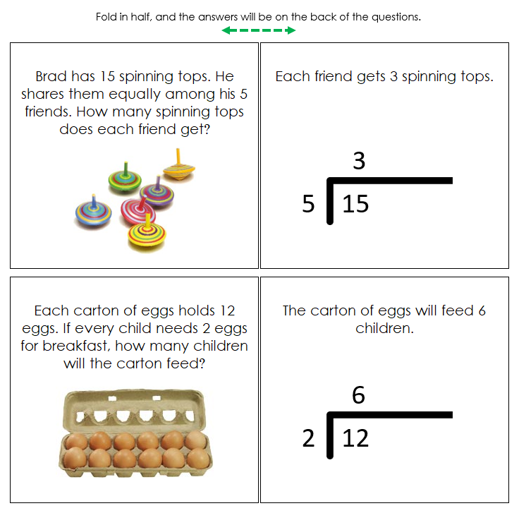 Division Word Problems - Montessori Print Shop Digital Download