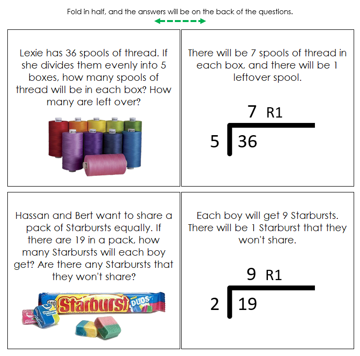 Division Word Problems Set 2 - Montessori Print Shop Digital Download