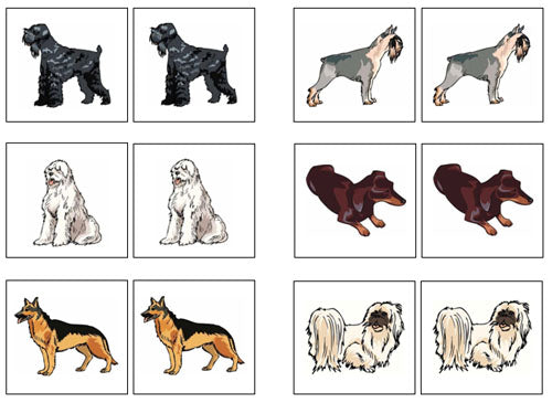 Dog Match-Up & Memory Game - Montessori Print Shop Digital Download