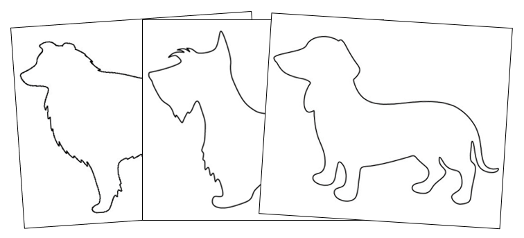 dog cutting and pin punching - Montessori Print Shop Digital Download pin poke