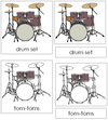 Drum Set Nomenclature 3-Part Cards - Montessori Print Shop