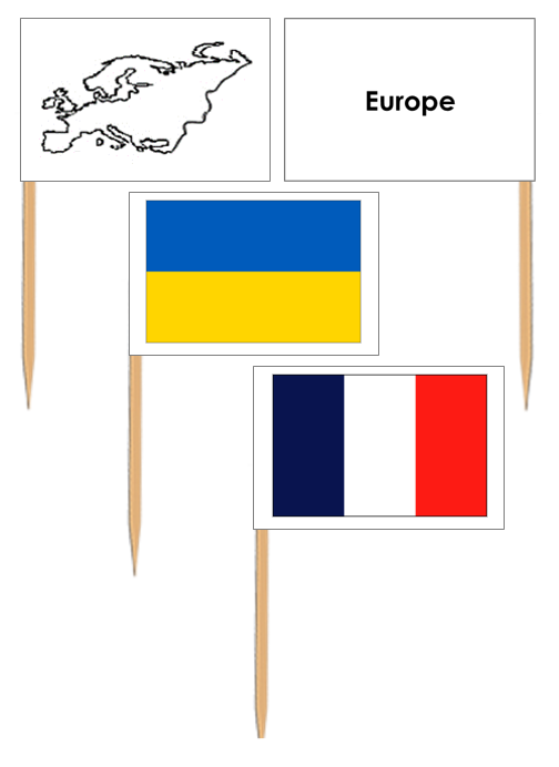 Flags of Europe: Pin Flags - Montessori Print Shop Digital Download geography materials