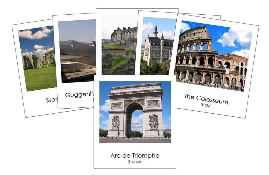 Landmarks of Europe 3-Part Cards - Montessori Print Shop Digital Download