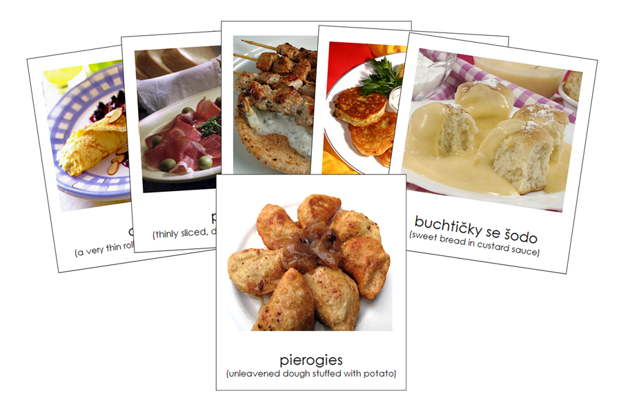 Foods of Europe 3-Part Continent Cards - Montessori Print Shop Digital Download
