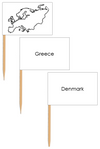 Europe Map Labels: Pin Flags - Montessori Print Shop geography materials