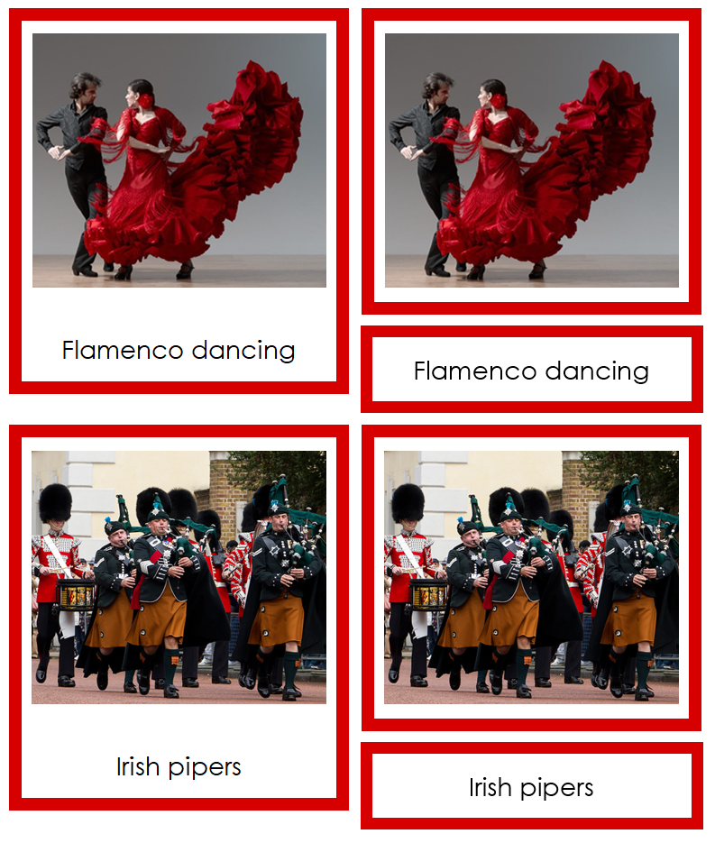 Culture of Europe 3-Part Cards (color-coded) - Montessori Print Shop Digital Download