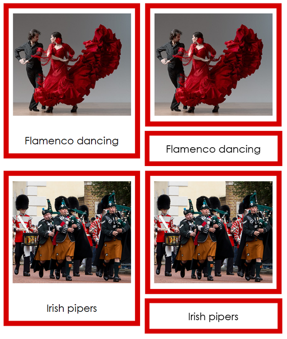 Culture of Europe 3-Part Cards (color-coded) - Montessori Print Shop Digital Download
