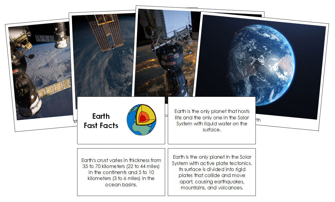 Earth Fast Facts & Pictures - Montessori Print Shop Digital Download