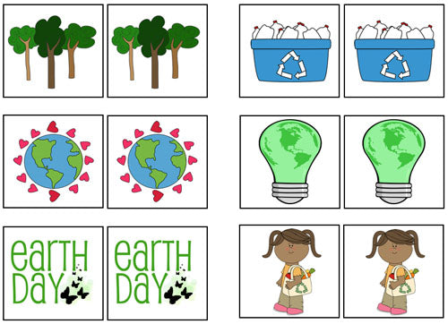 Earth Day Match-Up & Memory Game - Montessori Print Shop Digital Download