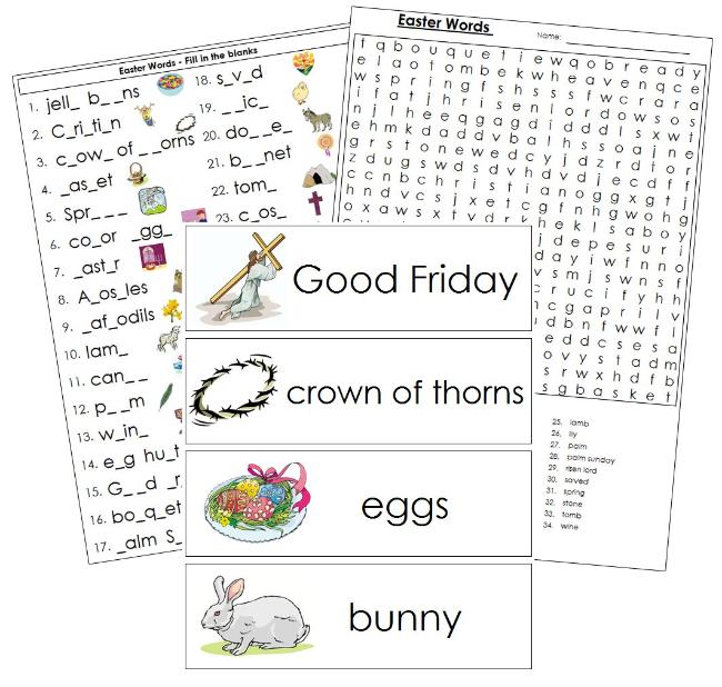 Easter Word Wall - Montessori Print Shop Digital Download