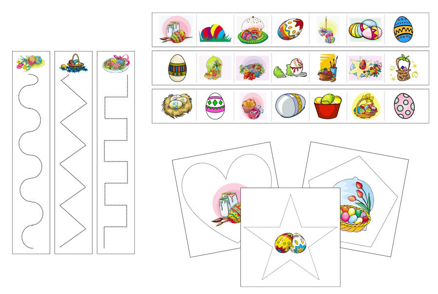 Eggs Cutting Work - Preschool Activity - Montessori Print Shop Digital Download
