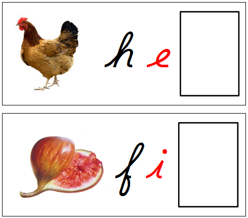 phonetic sound cards - Montessori moveable alphabet