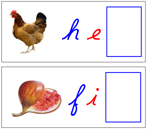 phonetic sound cards - Montessori moveable alphabet