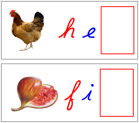 phonetic sound cards - Montessori moveable alphabet