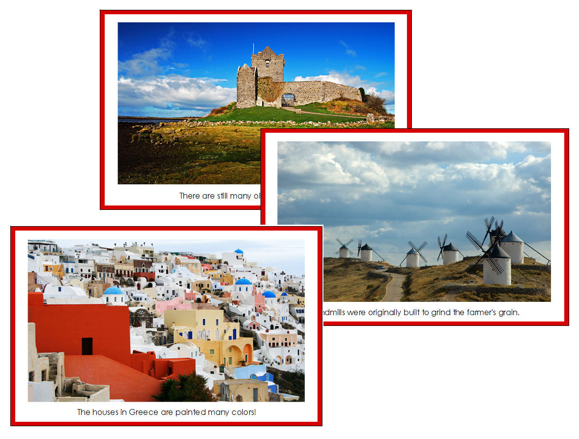 Continent Cards of Europe - Montessori Print Shop Digital Download continent study