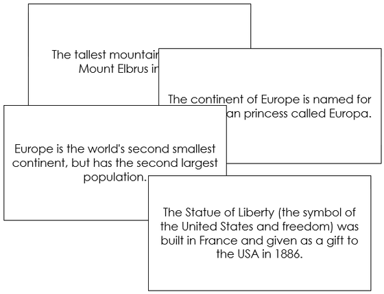 europe fun facts - Montessori geography