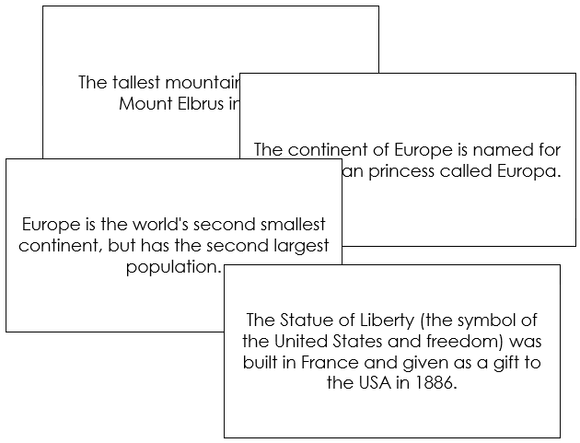 europe fun facts - Montessori geography