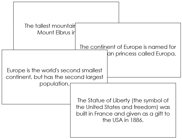 europe fun facts - Montessori geography