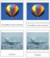 French - Air Transportation - Les cartes de transport aérien - Montessori Print Shop