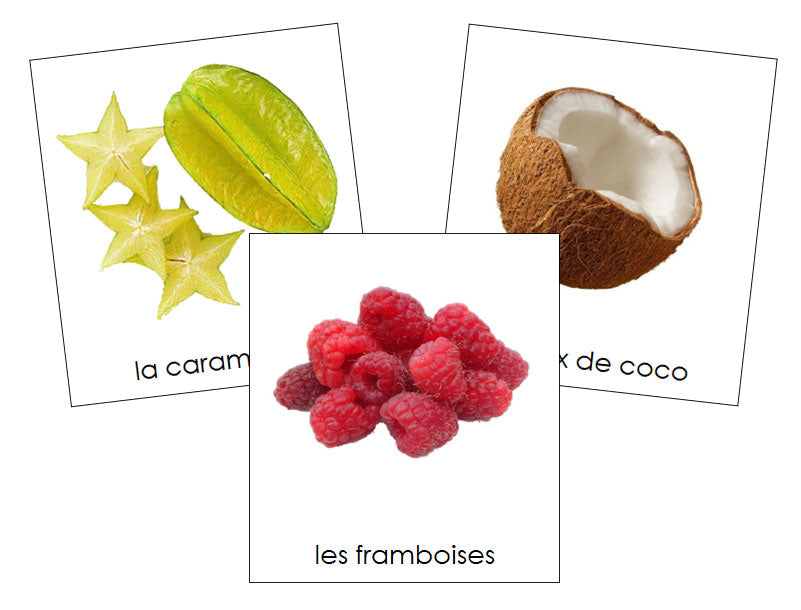 French - Fruits - Les cartes de fruits - Montessori Print Shop Digital Download