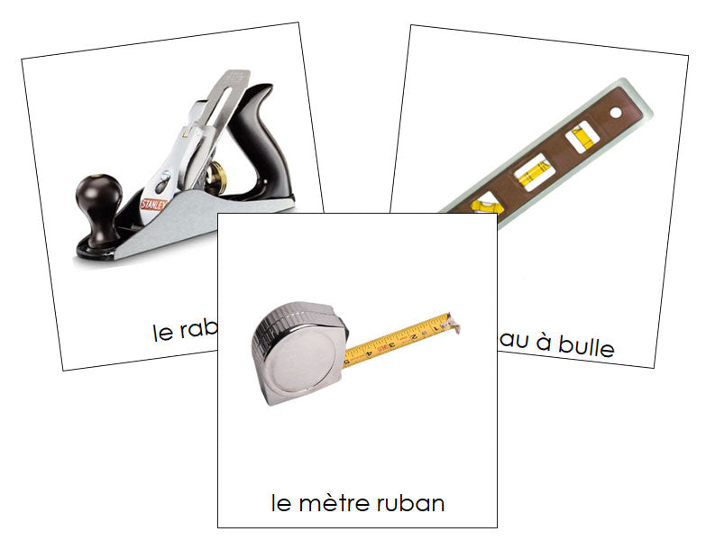 French - Hand Tools - Les cartes d'outil - Montessori Print Shop Digital Download