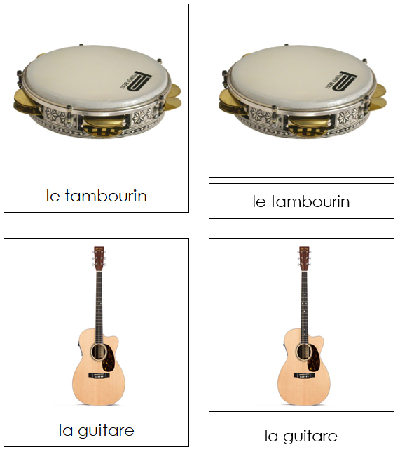 French - Musical Instruments - Les cartes d'instruments de musique - Montessori Print Shop Digital Download