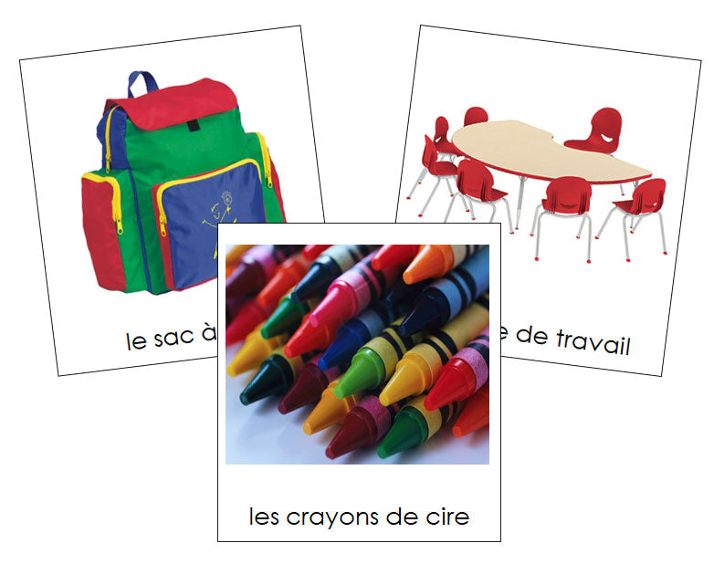 French - School Items - Articles l'école - Montessori Print Shop Digital Download