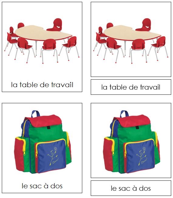 French - School Items - Articles l'école - Montessori Print Shop Digital Download