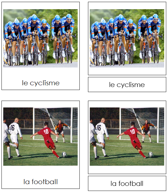 French - Sports - Les cartes de sport - Montessori Print Shop Digital Download