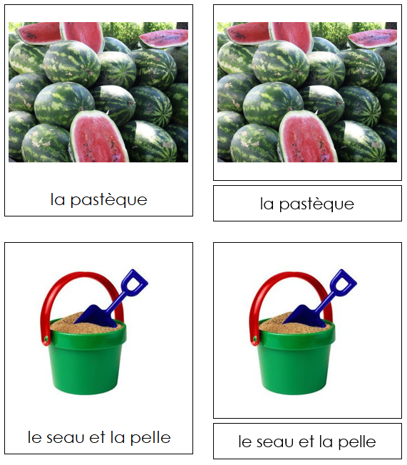 French - Summer Season - Les cartes de saison d'été - Montessori Print Shop Digital Download