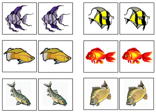 Fish Match-Up & Memory Game - Montessori Print Shop