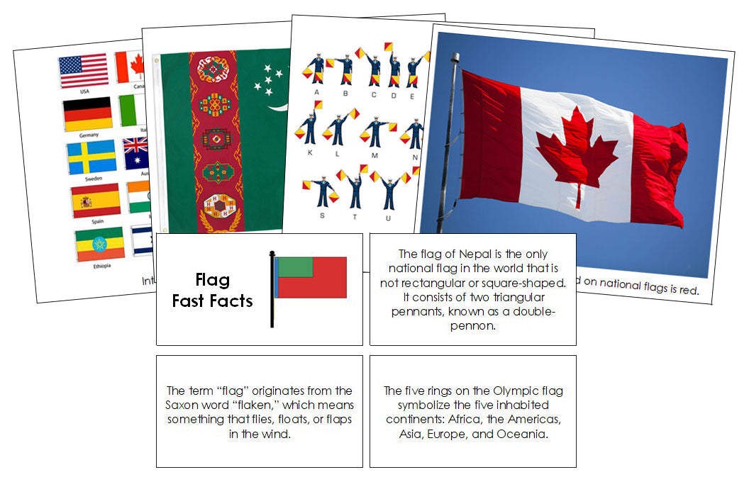 Flags Fast Facts and Pictures - Montessori Print Shop Digital Download
