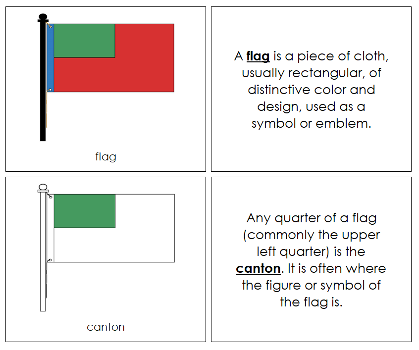 Parts of a Flag Nomenclature Book - Montessori Print Shop Digital Download