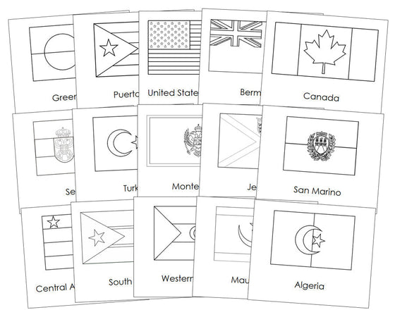 Flags of the World (Blackline Masters) Bundle - Montessori Print Shop geography printable