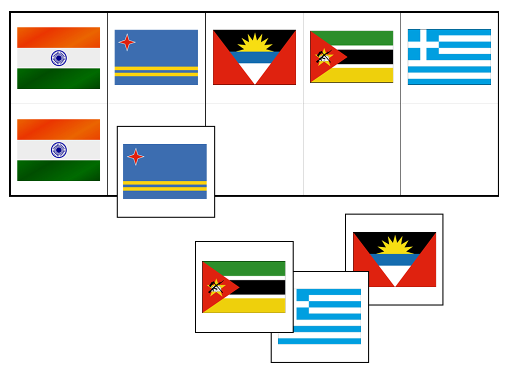 Flag Match-Up & Memory Game - Montessori Print Shop Digital Download preschool activity
